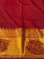 Maroon Bridal kanchipuram silk saree- PBRIDE12