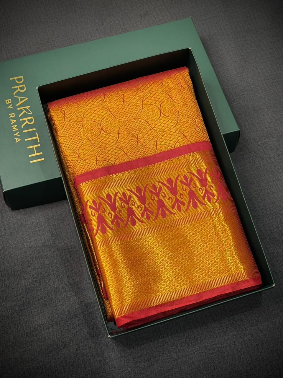 Maroon Bridal kanchipuram silk saree- PBRIDE15