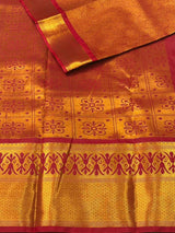 Maroon Bridal kanchipuram silk saree- PBRIDE15