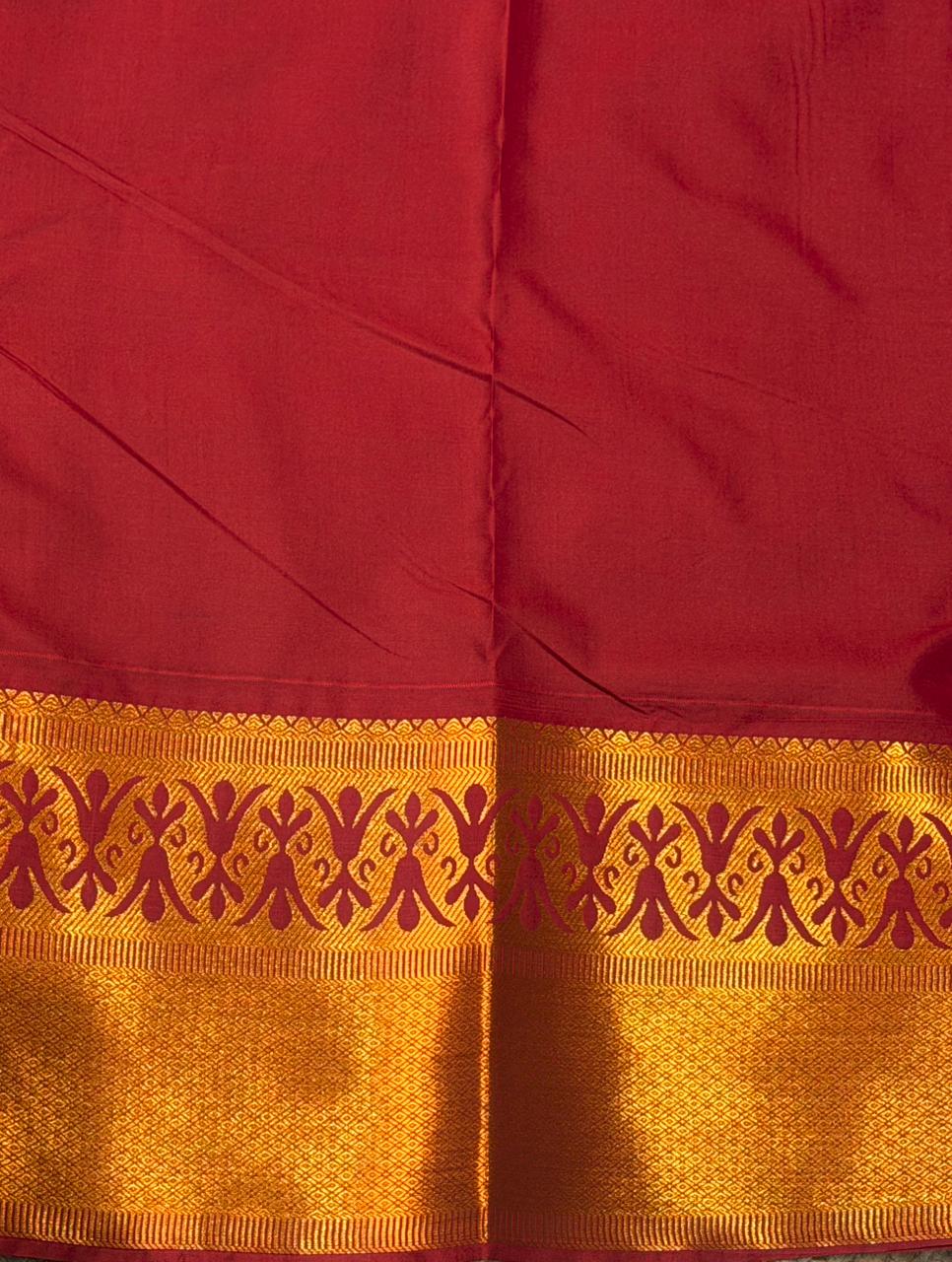 Maroon Bridal kanchipuram silk saree- PBRIDE15