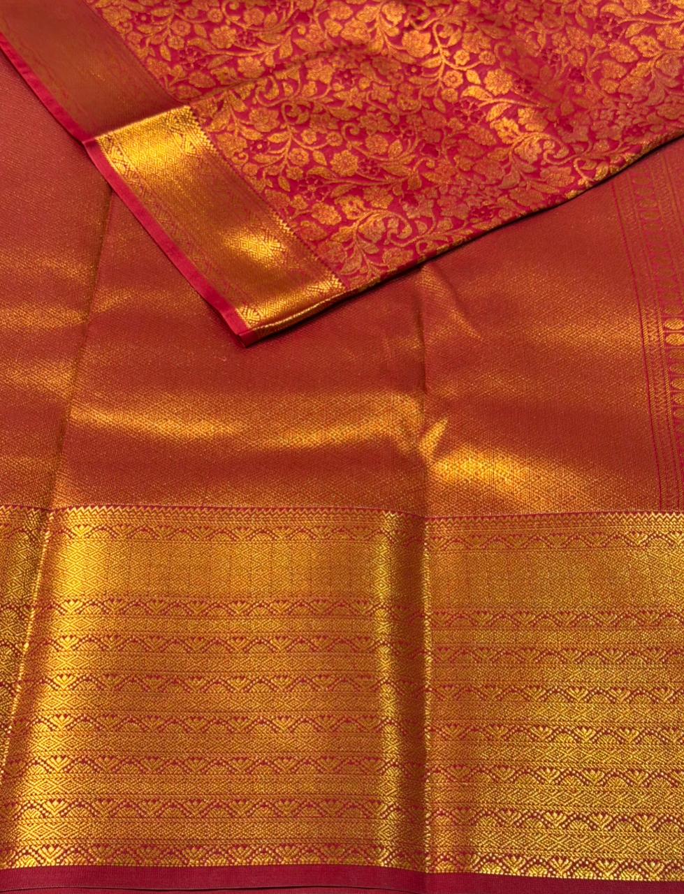 Maroon Bridal kanchipuram silk saree- PBRIDE17