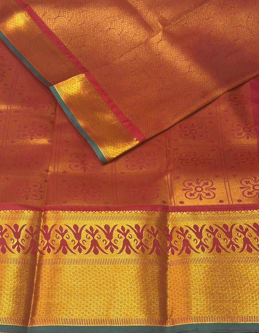 Maroon Bridal kanchipuram silk saree- PBRIDE19