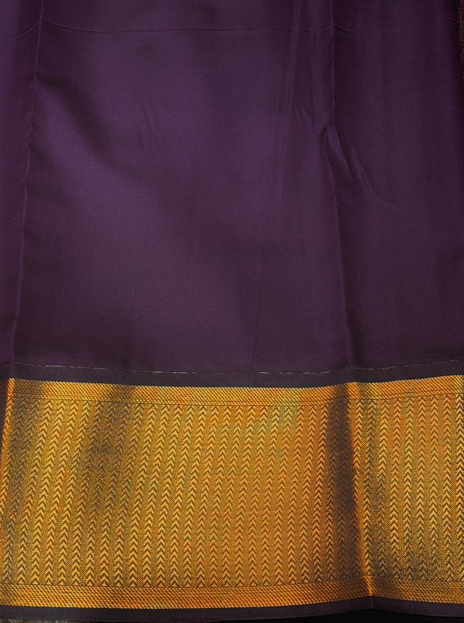 Deep Purple Bridal kanchipuram silk saree- PBRIDE20