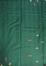 Bottle Green Hand embroidered Saree - PSSU1B