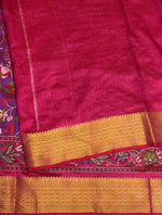 Magenta And Purple Soft Semi Tusser Saree - PSSU2D