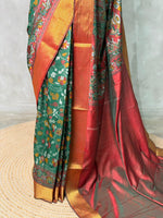 Green Soft Semi Tusser Saree - PSSU2H