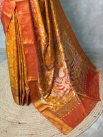 Mustard Yellow Soft Semi Tusser Saree - PSSU2I