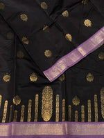 Black and Lavender silk saree - PDL2D