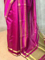 Magenta Semi Banarasi saree - MRN1