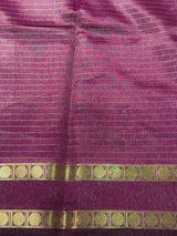 Magenta Semi Banarasi saree - MRN1