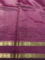 Magenta Semi Banarasi saree - MRN1