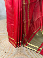 Red Semi Banarasi saree - MRN1D