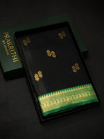Black and Green silk saree - PDL3C