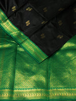 Black and Green silk saree - PDL3C