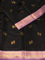 Black and Lavender silk saree - PDL3D