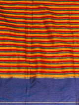 Yellow and blue silk saree -PIH49
