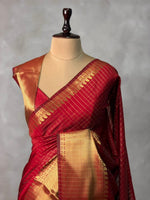 Maroon banarasi silksaree - RUK2Jj