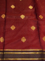 Maroon and Brown silk saree -PIH55