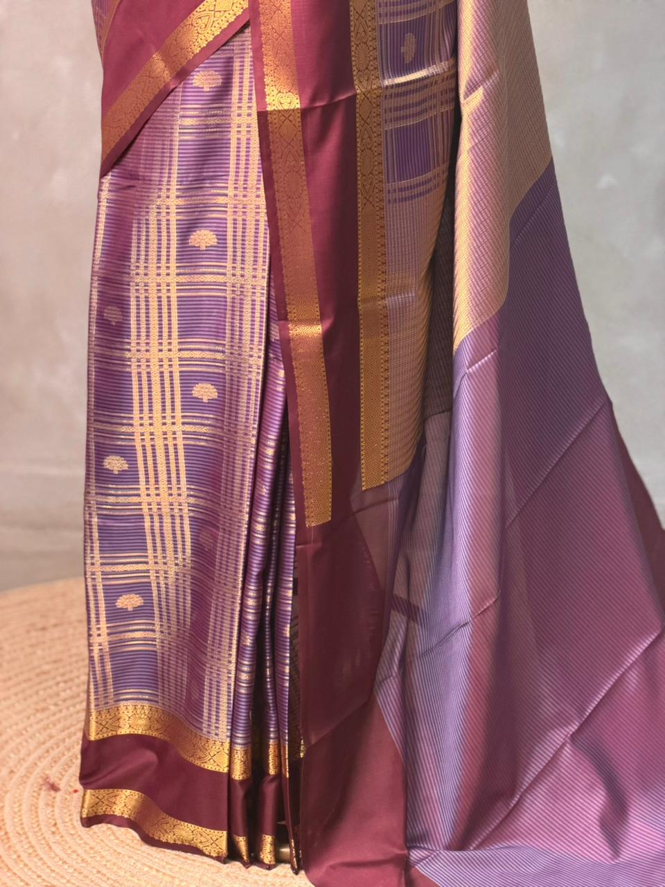 Purple silk saree -PIH51