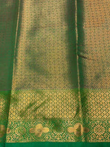 Maroon and Green Semi brocade Banarasi silk saree- PBROS6