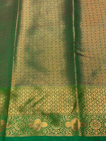 Maroon and Green Semi brocade Banarasi silk saree- PBROS6