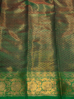 Rani Pink and Green Semi brocade Banarasi silk saree- PBROS6