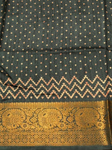 Moss green Soft Silk Saree - PSSU34