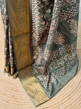 Green Soft Silk Saree - PSSU36