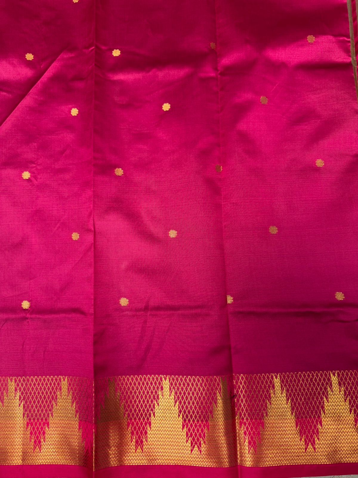 Dark Green and magenta semi kanchipuram soft silk saree - PSSN159