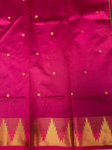 Dark Blue and magenta semi kanchipuram soft silk saree - PSSN160