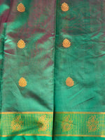 Maroon and Green semi kanchipuram soft silk saree - PSSN172