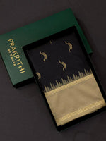 Black and Beige silk saree - PDL4D