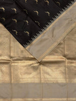 Black and Beige silk saree - PDL4D