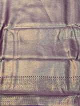 Black and Lavender silk saree - PBR22B