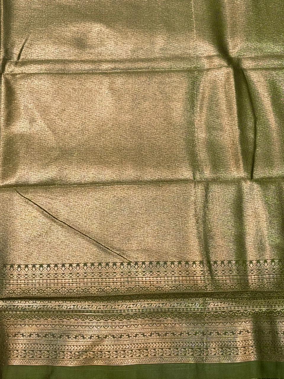 Black and Green silk saree - PDL4A