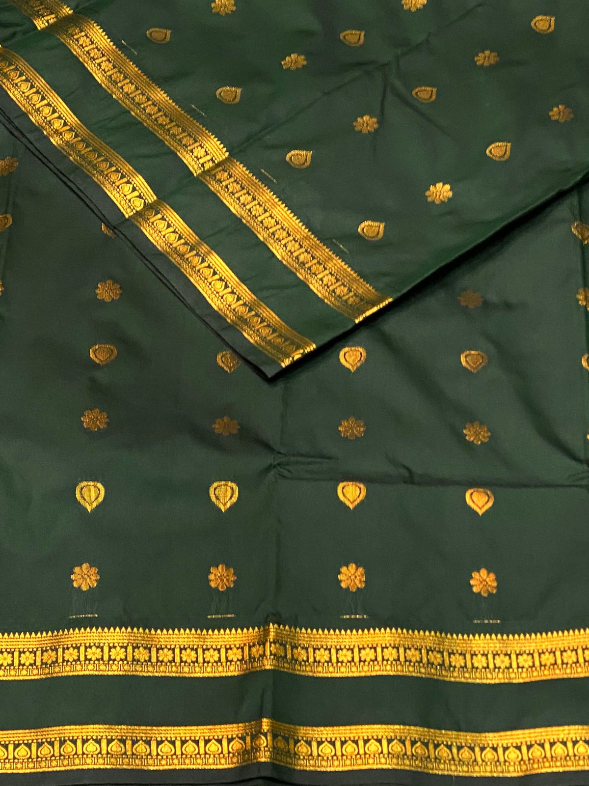 Dark Green kanchipuram silk saree- PSSR308