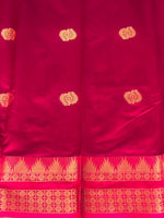 Grey and Magenta semi kanchipuram soft silk saree - PSSN195