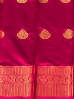 Wine and Magenta semi kanchipuram soft silk saree - PSSN196