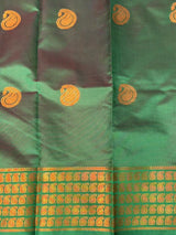 Blue and Magenta semi kanchipuram soft silk saree - PSSN198