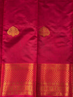 Wine and Magenta semi kanchipuram soft silk saree - PSSN199