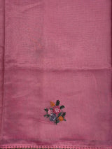 Pink Tissue Organza Silk saree- PBR2B