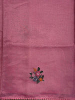Pink Tissue Organza Silk saree- PBR2B