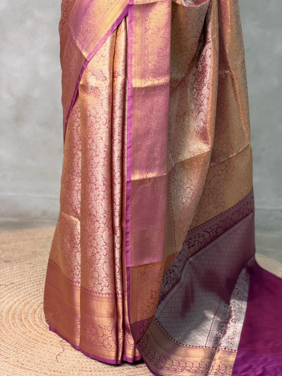 Purple Tissue Banarasi silk saree -PIH66
