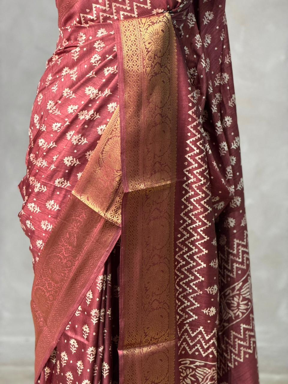 Mauve Soft Silk Saree - PSSU39