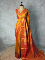 Mustard Yellow Soft Semi Tusser Saree - PSSU2E1