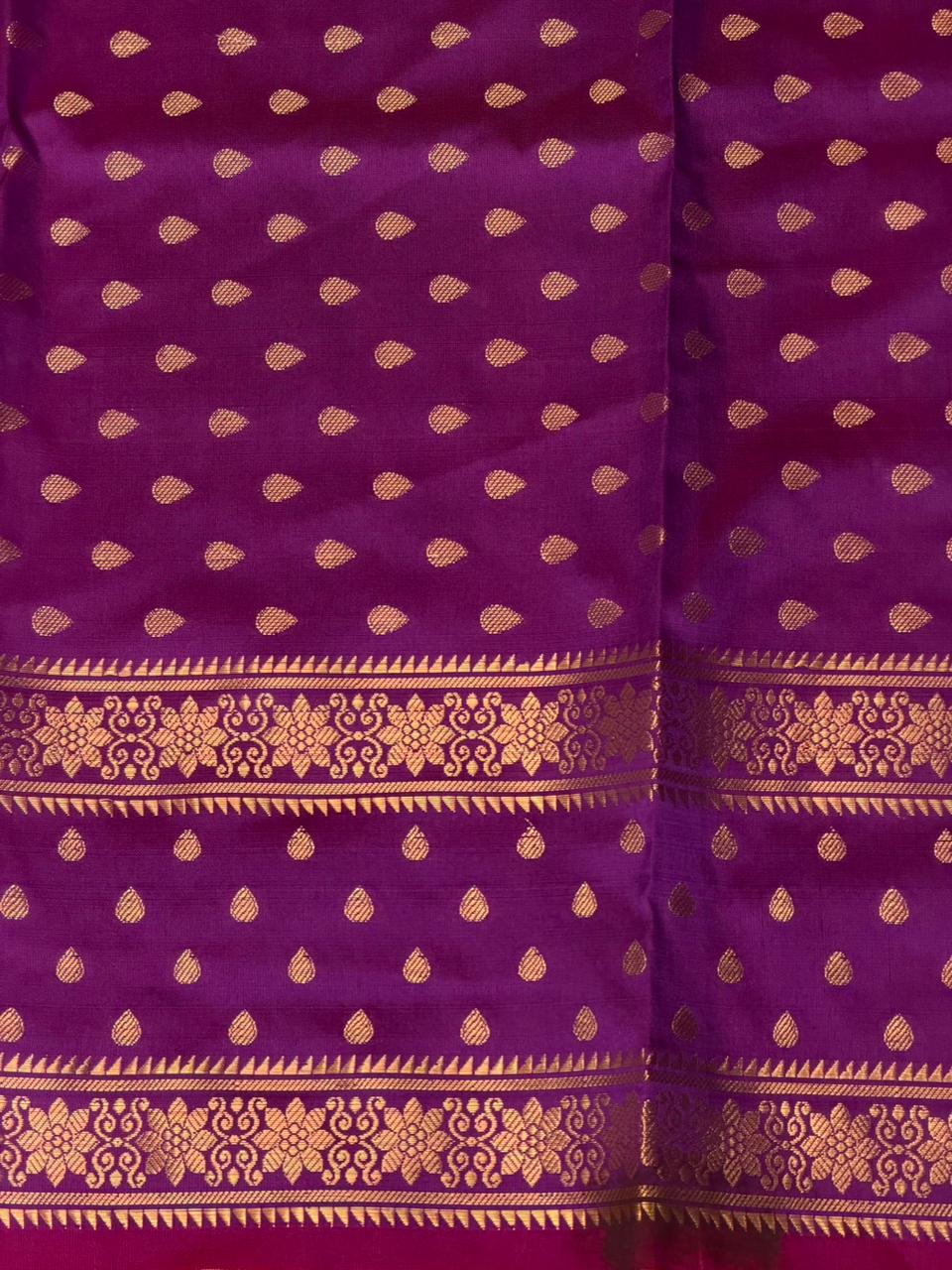 Purple Banarasi silk saree -PIH60B