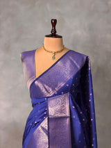 Blue Banarasi silk saree -PIH62