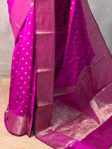 Magenta Banarasi silk saree -PIH62B