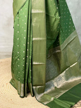 Green Banarasi silk saree -PIH62D