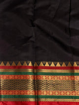 Black Banarasi silk saree -IHAISH3